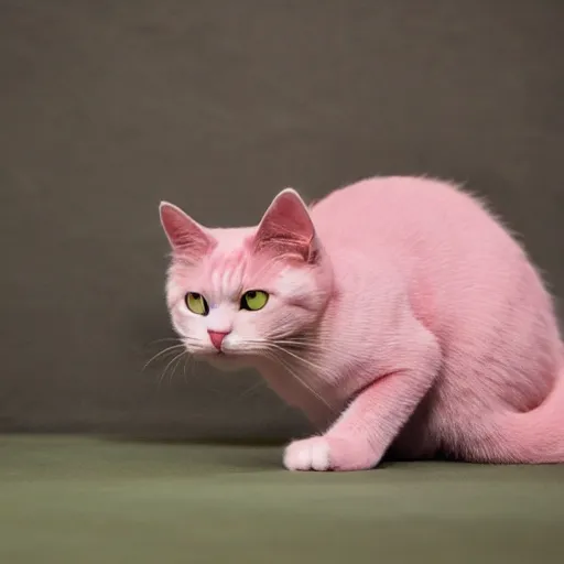 Prompt: pink cat