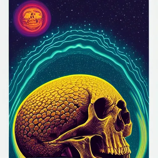 Image similar to ngc 3132 melting mysterious skull landscape by Casey Weldon, dan mumford 8k ultra high definition, upscaled, perfect composition , golden ratio, edge of the world, image credit nasa nat geo