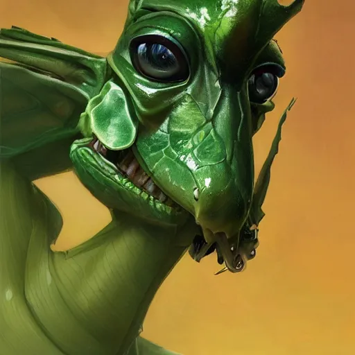 Image similar to mid - shot portrait of green anthropomorphic mantis religiosa ; hard predatory look ; concept art ; artstation ; 8 k ; wallpapers ; heavy contrast ; cinematic art ; cgsociety ; art by greg rutkowski and artgerm