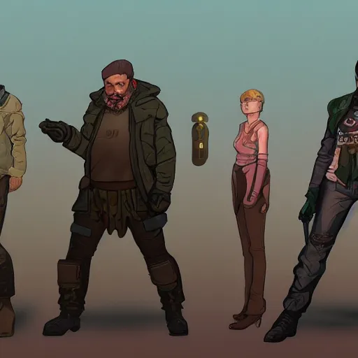 Image similar to Disco Elysium character art, trending on artstation