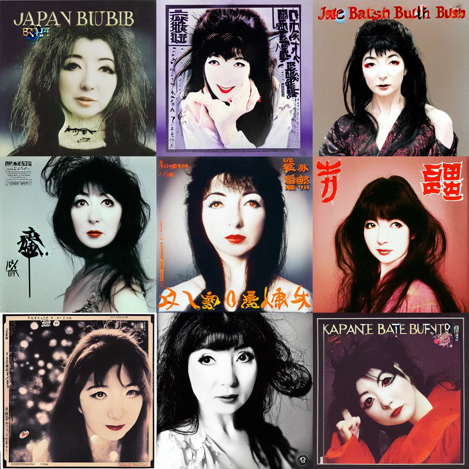 Prompt: japanese kate bush, album cover