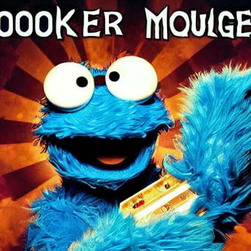 Image similar to Cookie Monster heavy metal album