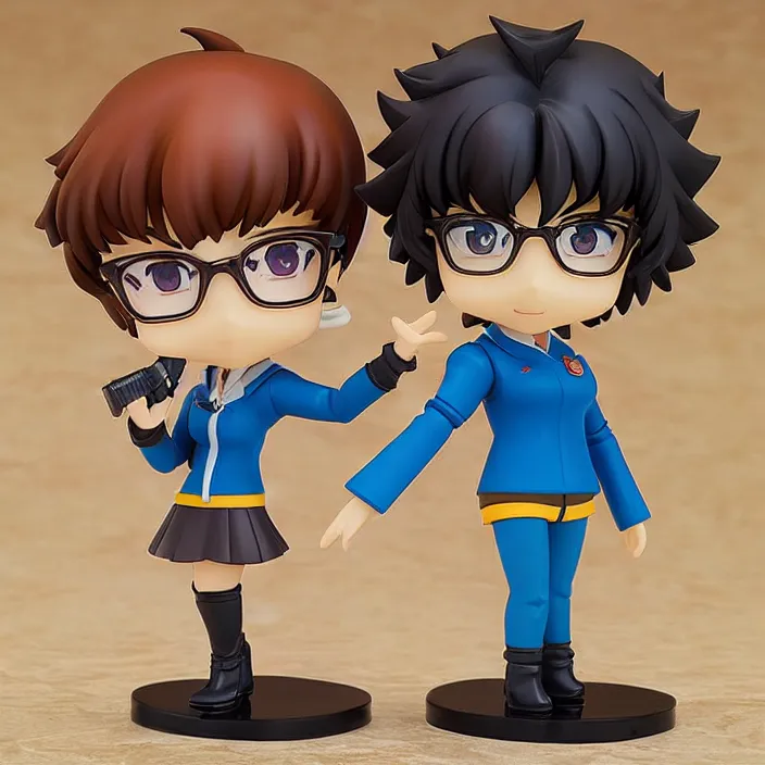 Prompt: Velma, An anime Nendoroid of Spike Spiegel, figurine, detailed product photo
