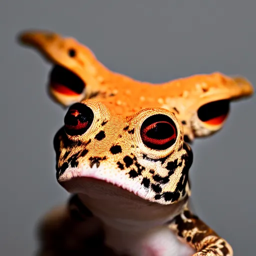 Image similar to a portrait photo of dog frog rabbit gecko, award winning photography, 5 0 mm