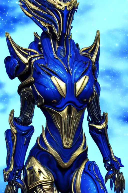 Prompt: intricate detail elegant beautiful stunning quality cosmic huge sexy hot goddess giantess female warframe anthro mecha female dragon, blue body, sharp metal ears, sharp spines, sleek eyes, smooth blue skin, sleek gold armor, galactic, epic proportions, epic scale, epic size, warframe destiny art, furry, dragon, goddess, giantess, artstation, deviantart