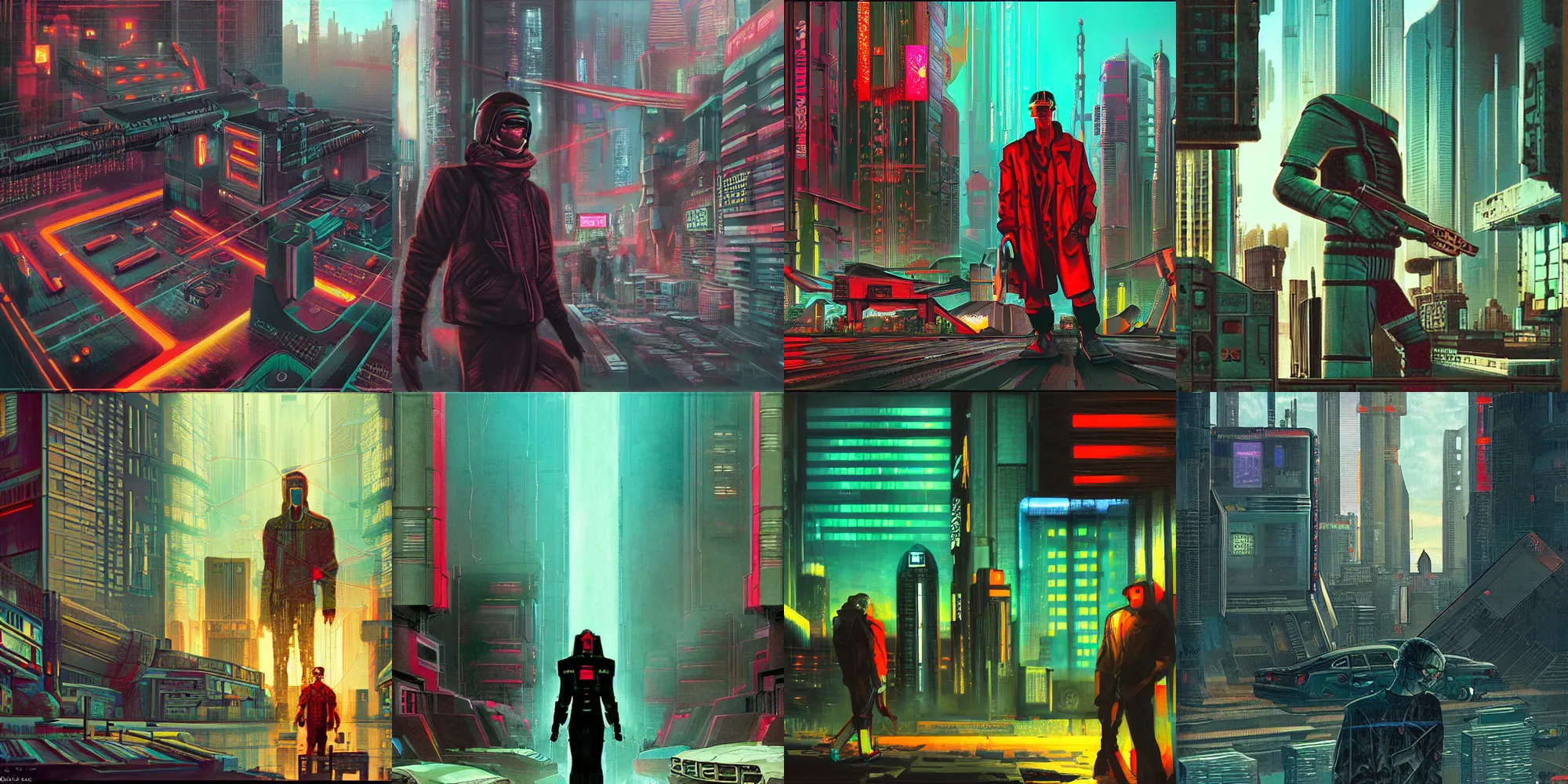 Prompt: cyberpunk in the style of soviet realism