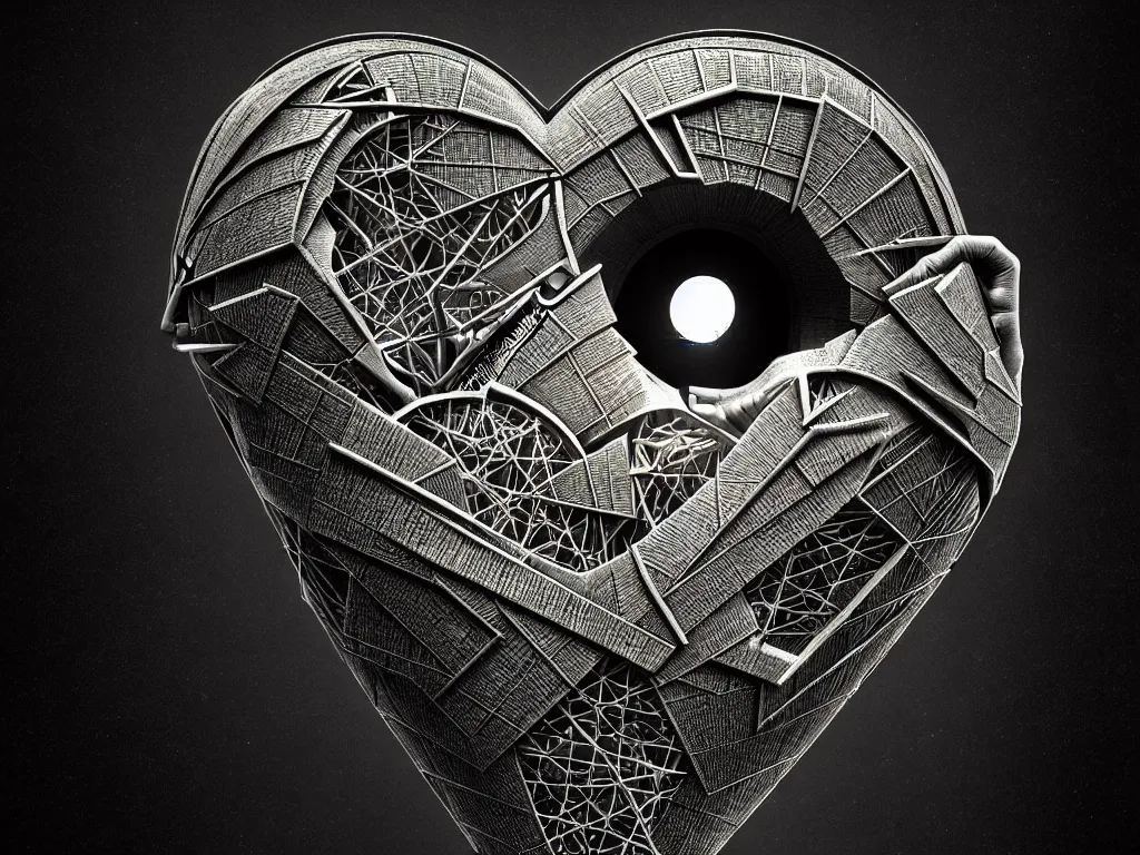 Prompt: highly detailed photo of center of the heart, trending on deviantart, neo surrealism, sharp focus, a lot of little details, octane, masterpiece, art by max ernst