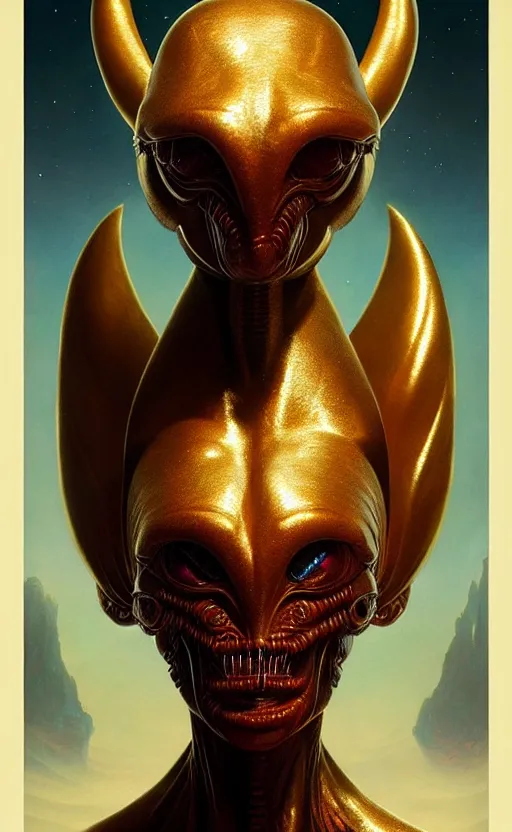Image similar to exquisite imaginative alien creature poster art, humanoid, gold, movie art, by lucusfilm, weta studio, tom bagshaw, james jean, frank frazetta, 8 k, denoised