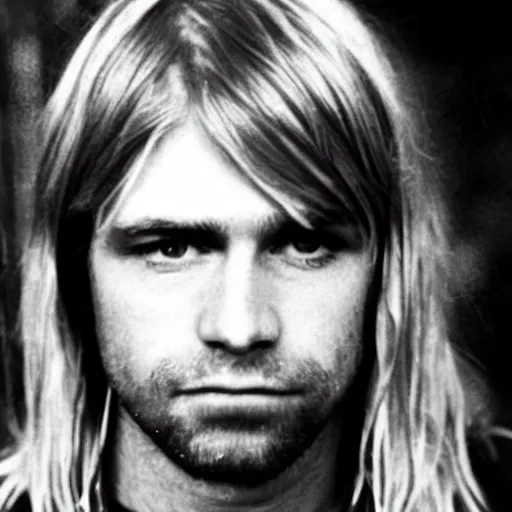 Image similar to a photo of kurt cobain