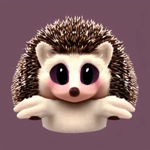 Image similar to twitch emote of a cute hedgehog