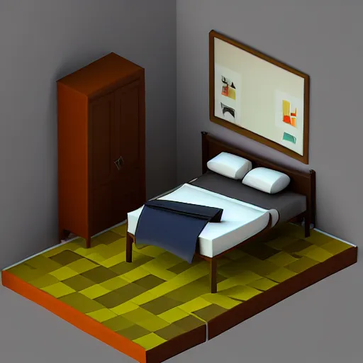 Image similar to low poly room