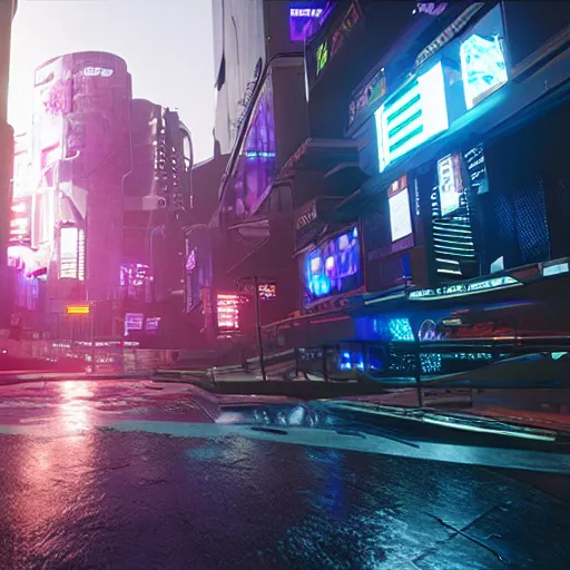 Image similar to cyberpunk in unreal engine 4k