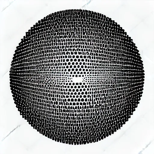 Image similar to optical illusion of a man looking into a reflective sphere illustration stippling hd