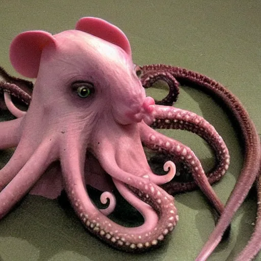 Prompt: hybrid of mouse and octopus