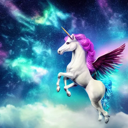 Image similar to 8 k capture scan of a iridescent unicorn with wings dancing in a garbage dump, the sky has the milky way, high textured, conceptual, intricate detailed photography, illustration sharp