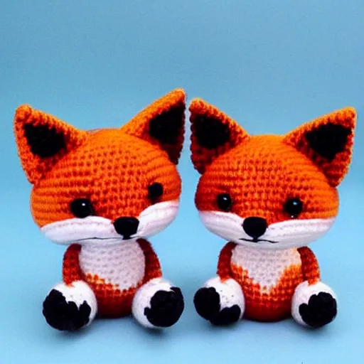 Image similar to cute fox Amigurumi