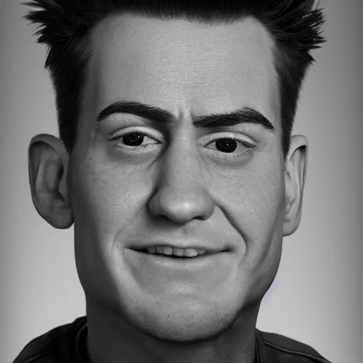 Image similar to detailed portrait photo of jimmy neutron