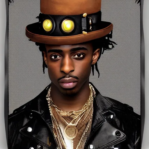 Image similar to playboi carti steampunk style digital art 4 k detailed super realistic