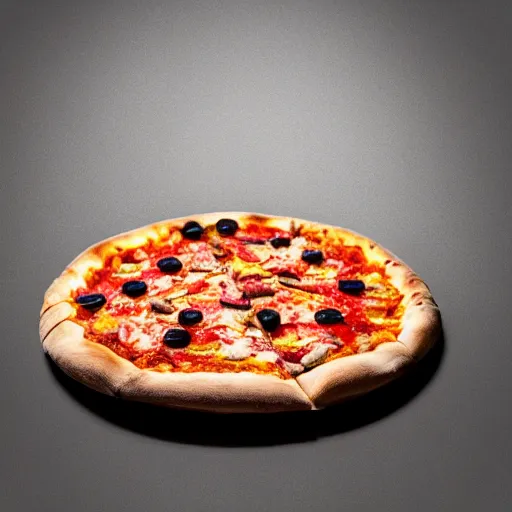 Image similar to photo of exploding pizza ball studio commercial photography