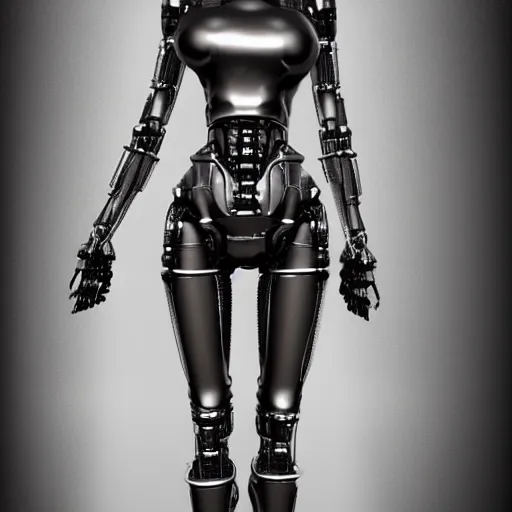 Image similar to a metallic woman with chrome skin!! very cybernetic and highly detailed, in the style of vitaly bulgarov, nanogirl!! nanogirl v 2!! zbrushcentral, pinterest, deviantart, artstation