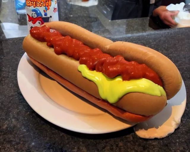 Prompt: a hotdog that looks like snoopdogg
