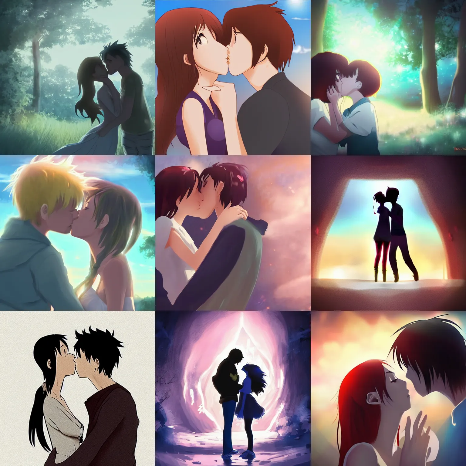 Kiss Anime couple . added a new photo. - Kiss Anime couple .