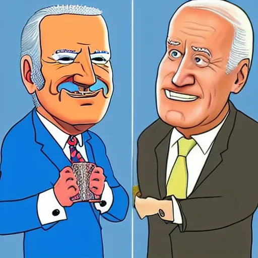 Prompt: joe biden in aqua teen hunger force,