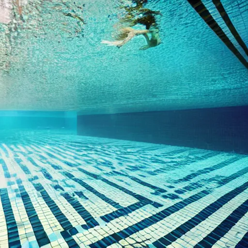 Image similar to photo above a swimming pool underwater