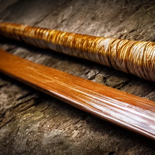 Prompt: stock photo of a wooden longbow, realistic