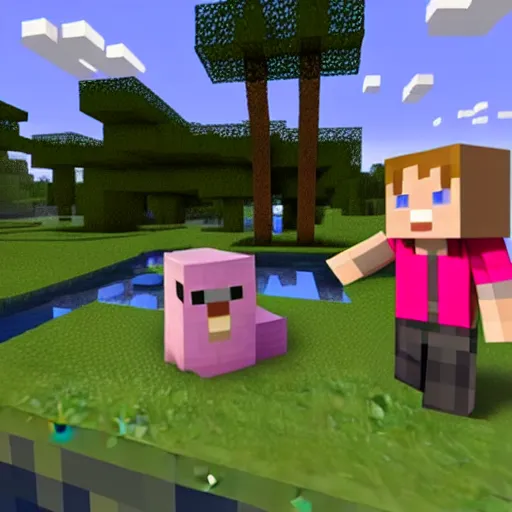 Image similar to minecraft girlfriend