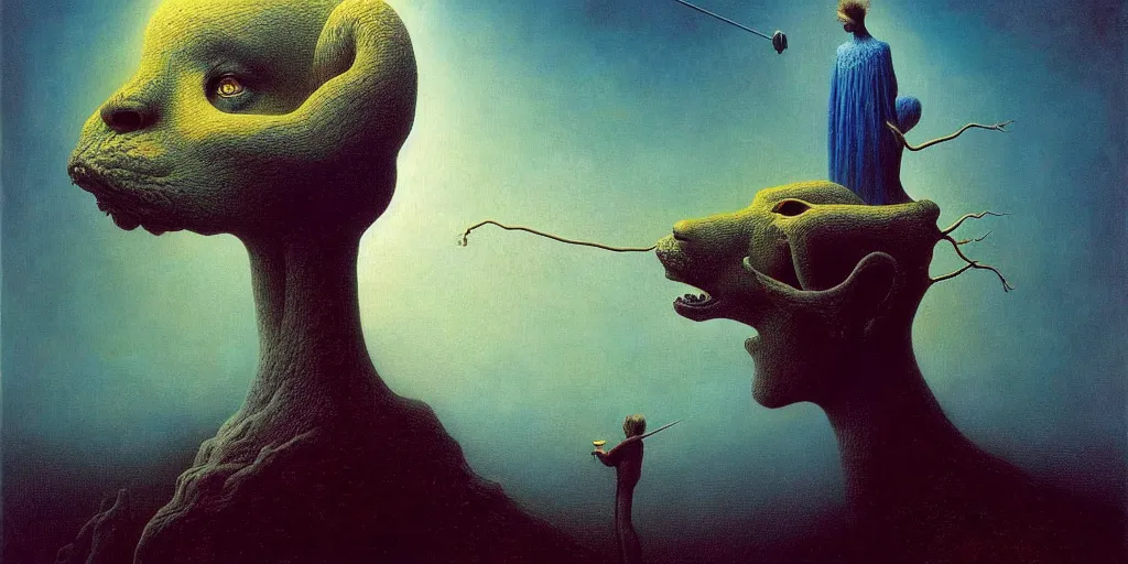 Image similar to imaginary animals abstract oil painting by gottfried helnwein pablo amaringo raqib shaw beksinski cinematic sci - fi carl spitzweg