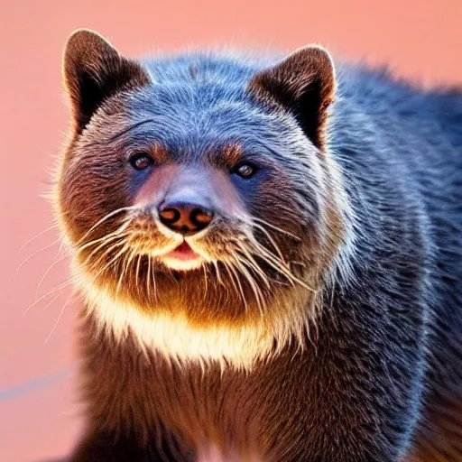 Prompt: half cat, half otter, half grizzly bear