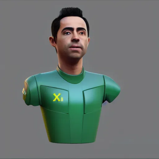 Image similar to xavi hernandez as an android, 4 k, unreal engine 4 render