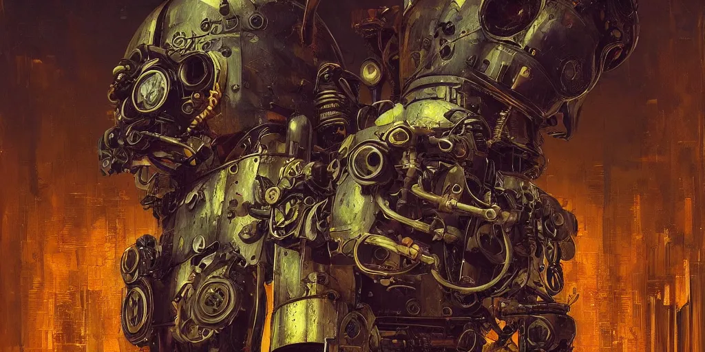 Image similar to a sinister fine - line sculpture of a steampunk robot by alena aenami in the style of baroque art, very, very aesthetic