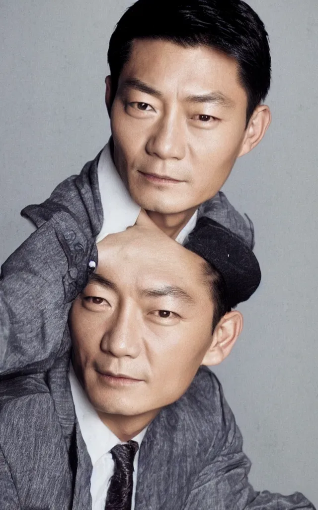 Prompt: Portrait of Andy Lau in the age of 20