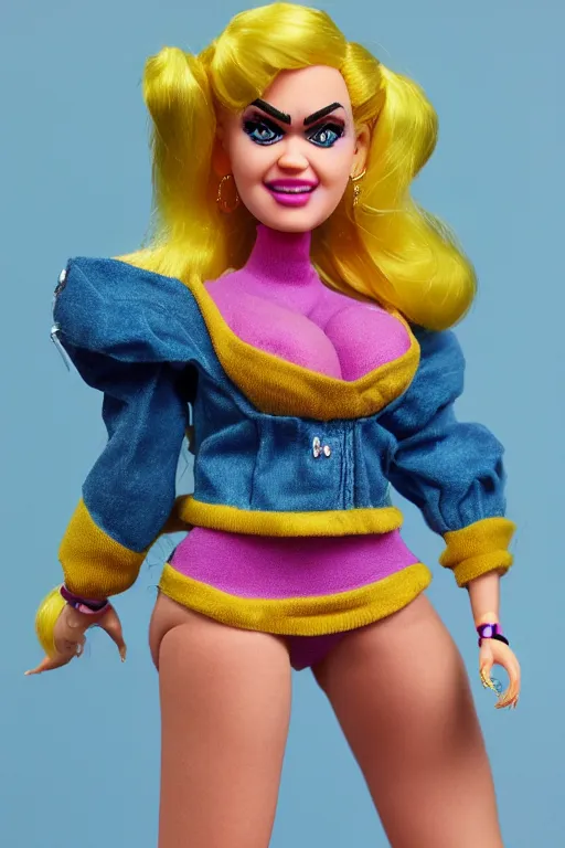Image similar to wario barbie doll, photorealistic, highly detailed,