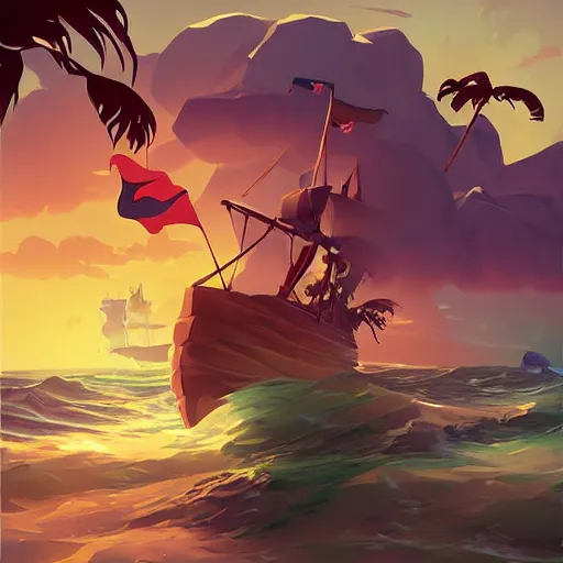 Image similar to painting mermaid treasure on sea of thieves game avatar hero smooth face median photoshop filter cutout vector, behance hd by jesper ejsing, by rhads, makoto shinkai and lois van baarle, ilya kuvshinov, rossdraws global illumination