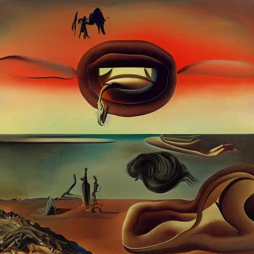 Image similar to the metaverse, painted by dali