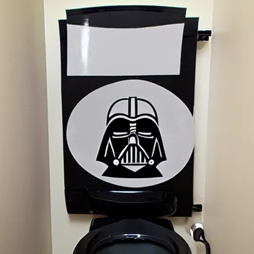 Image similar to Darth Vader as a toilet