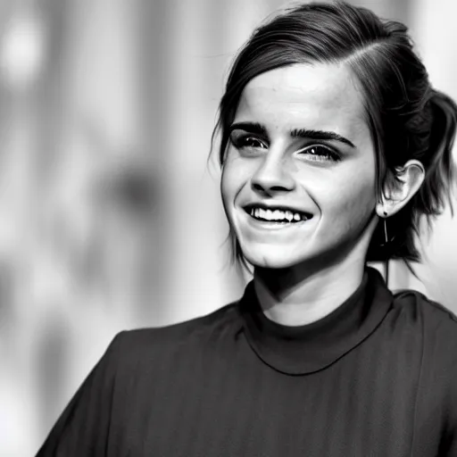 Image similar to Emma Watson smiling, isometric 8k