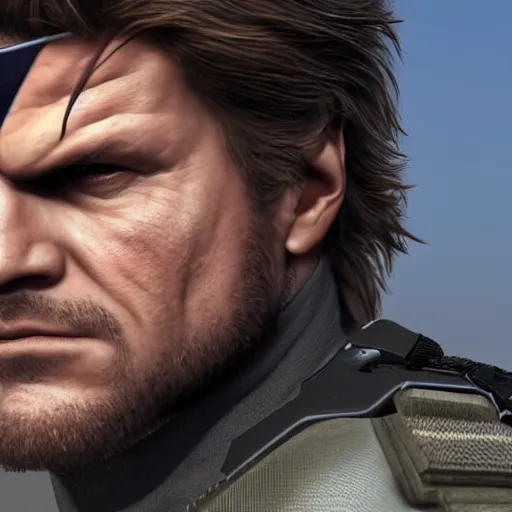 Image similar to An ultra realistic portrait of Solid Snake in Maracaibo, 4k, Ultra realistic, Highly detailed,