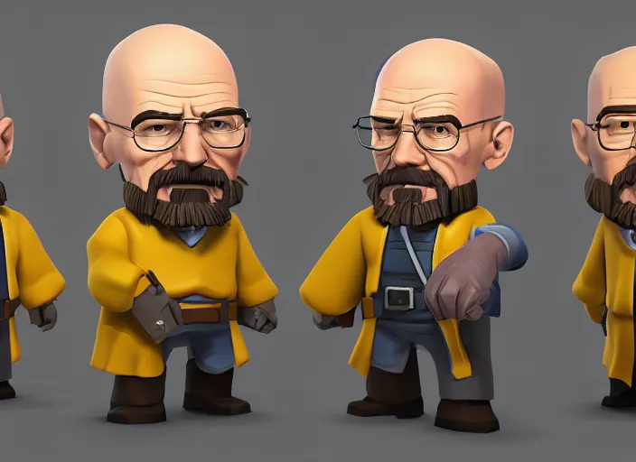 Image similar to a highly detailed walter white as a clash royale character