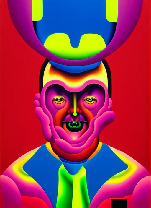 Prompt: evil person portrait by shusei nagaoka, kaws, david rudnick, airbrush on canvas, pastell colours, cell shaded, 8 k,