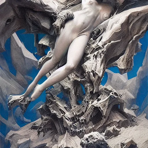 Image similar to transgressive art masterpiece by stanisław szukalski, greg rutkowski