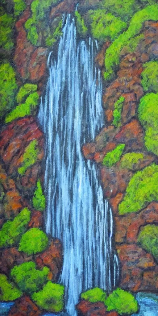 Image similar to waterfall by a truly great artist