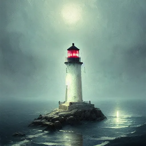 Image similar to a floating lighthouse,digital art,ultra realistic,ultra detailed,art by greg rutkowski,photorealistic,hyperdetailed,eerie,mysterious