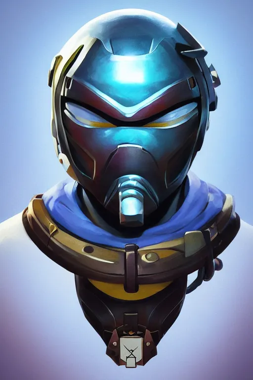 Image similar to epic mask helmet robot ninja portrait stylized as fornite style game design fanart by concept artist gervasio canda, behance hd by jesper ejsing, by rhads, makoto shinkai and lois van baarle, ilya kuvshinov, rossdraws global illumination radiating a glowing aura global illumination ray tracing hdr render in unreal engine 5