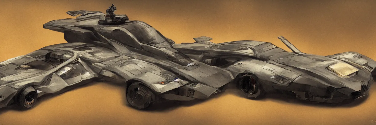 Image similar to Police Spinner, Blade Runner Car, concept art, 2049, illustration by George Hull Design, 8k