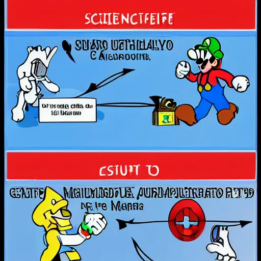 Image similar to scientific accurate Super Mario autopsy