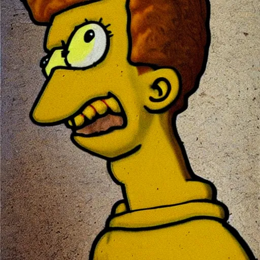 Prompt: Bart Simpson painted by Leonardo da Vinci
